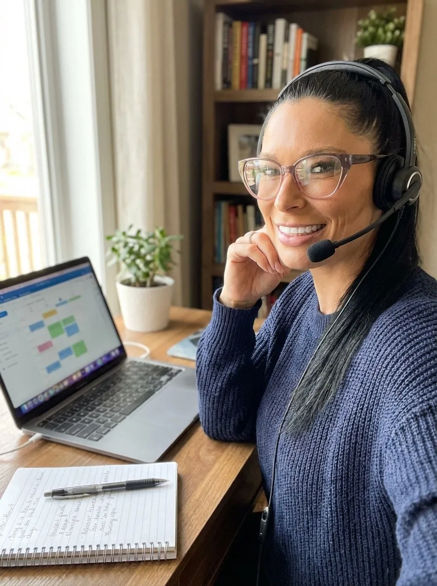 Elite Crawlspace Solutions team member wearing a headset, ready to take your call